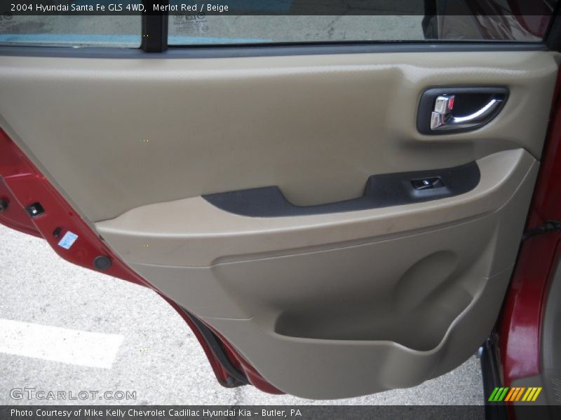 Merlot Red / Beige 2004 Hyundai Santa Fe GLS 4WD