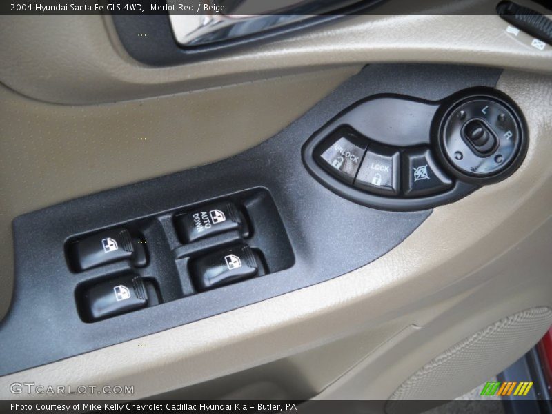 Merlot Red / Beige 2004 Hyundai Santa Fe GLS 4WD