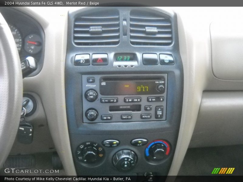 Merlot Red / Beige 2004 Hyundai Santa Fe GLS 4WD