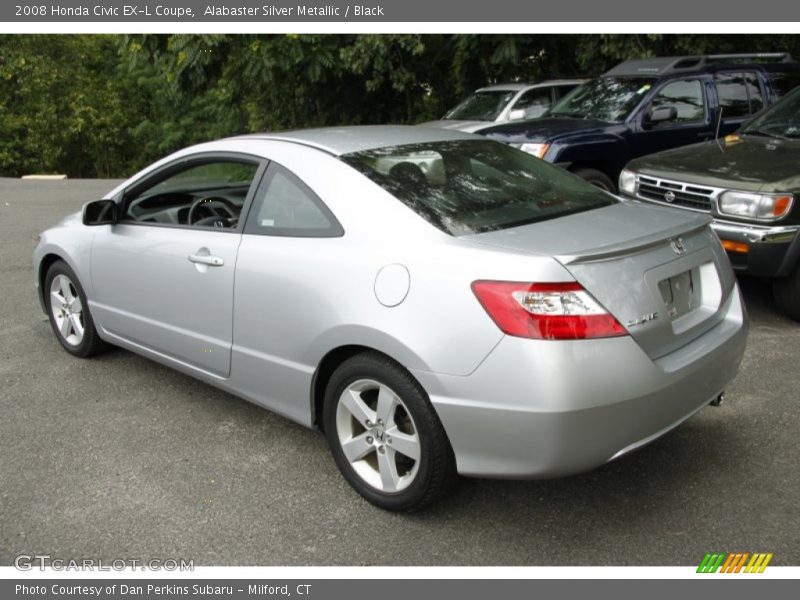 Alabaster Silver Metallic / Black 2008 Honda Civic EX-L Coupe