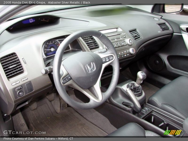  2008 Civic EX-L Coupe Black Interior