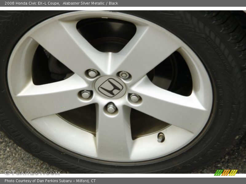 Alabaster Silver Metallic / Black 2008 Honda Civic EX-L Coupe