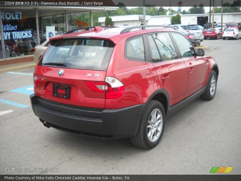 Flamenco Red Metallic / Sand Beige 2004 BMW X3 2.5i