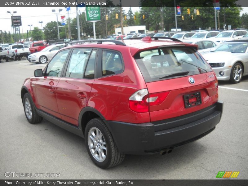Flamenco Red Metallic / Sand Beige 2004 BMW X3 2.5i