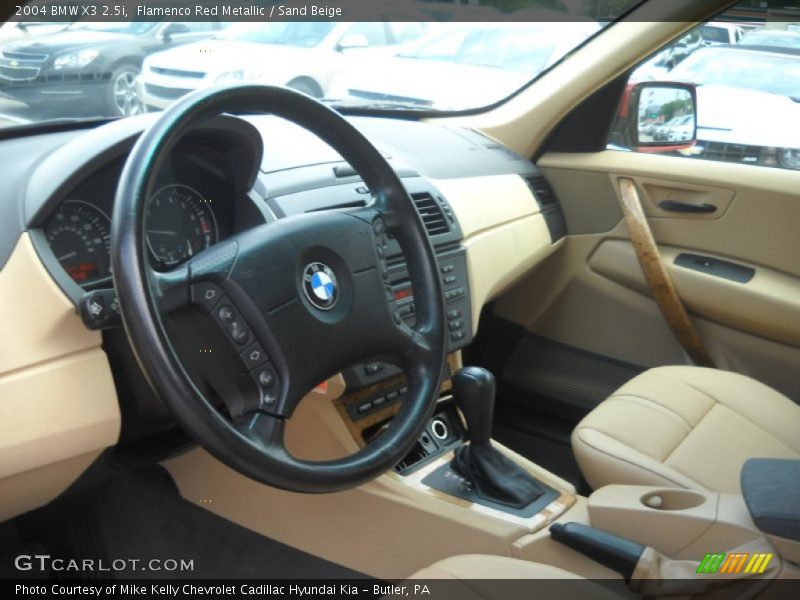 Flamenco Red Metallic / Sand Beige 2004 BMW X3 2.5i