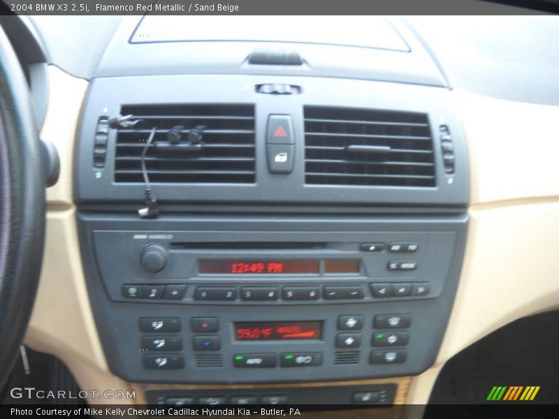 Flamenco Red Metallic / Sand Beige 2004 BMW X3 2.5i