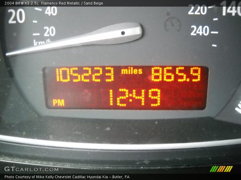 Flamenco Red Metallic / Sand Beige 2004 BMW X3 2.5i