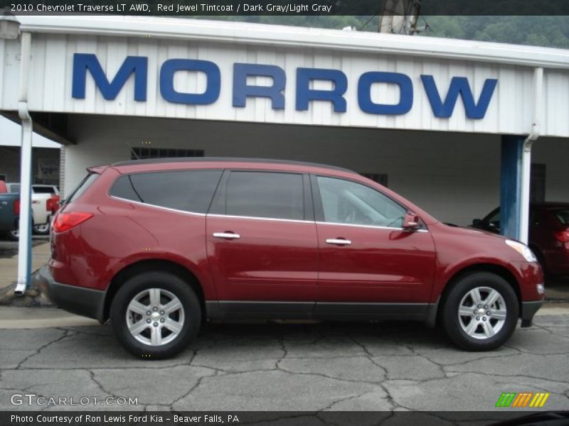 Red Jewel Tintcoat / Dark Gray/Light Gray 2010 Chevrolet Traverse LT AWD