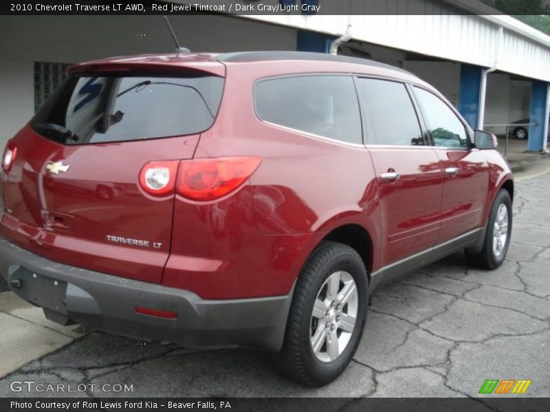 Red Jewel Tintcoat / Dark Gray/Light Gray 2010 Chevrolet Traverse LT AWD