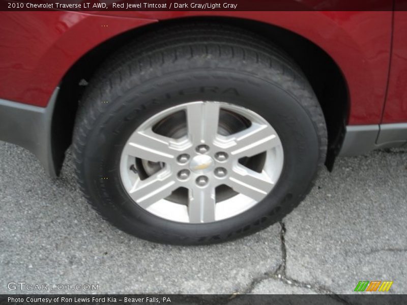 Red Jewel Tintcoat / Dark Gray/Light Gray 2010 Chevrolet Traverse LT AWD