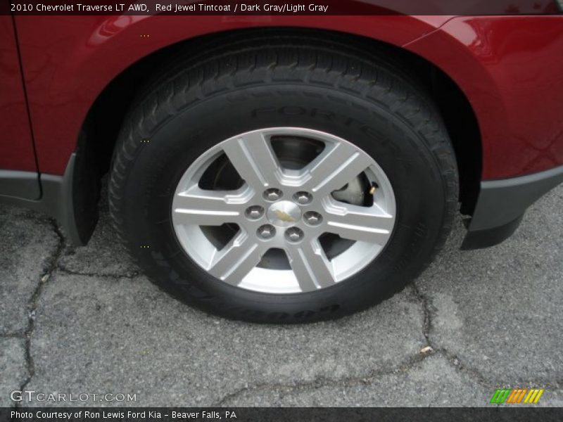 Red Jewel Tintcoat / Dark Gray/Light Gray 2010 Chevrolet Traverse LT AWD