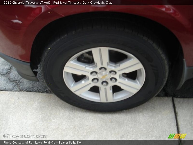 Red Jewel Tintcoat / Dark Gray/Light Gray 2010 Chevrolet Traverse LT AWD