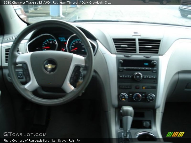 Red Jewel Tintcoat / Dark Gray/Light Gray 2010 Chevrolet Traverse LT AWD