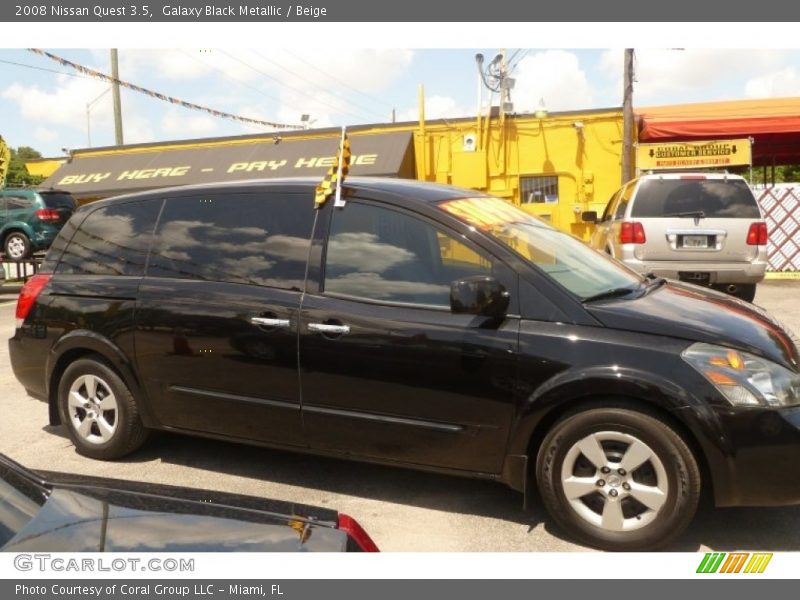 Galaxy Black Metallic / Beige 2008 Nissan Quest 3.5