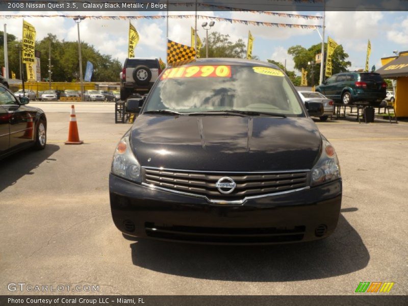 Galaxy Black Metallic / Beige 2008 Nissan Quest 3.5