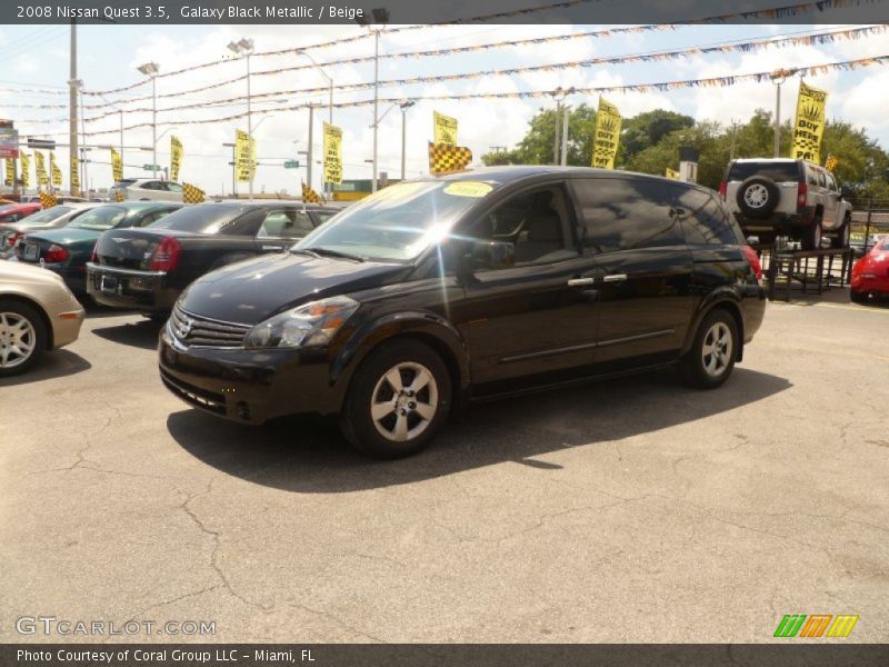 Galaxy Black Metallic / Beige 2008 Nissan Quest 3.5