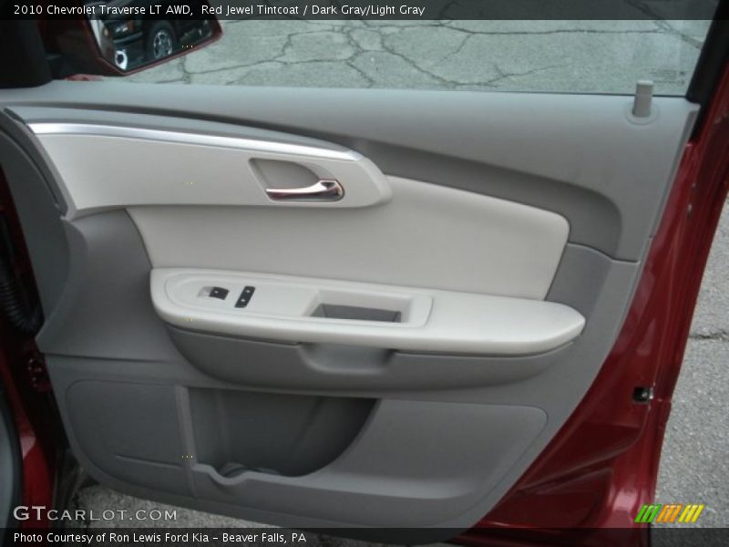 Red Jewel Tintcoat / Dark Gray/Light Gray 2010 Chevrolet Traverse LT AWD