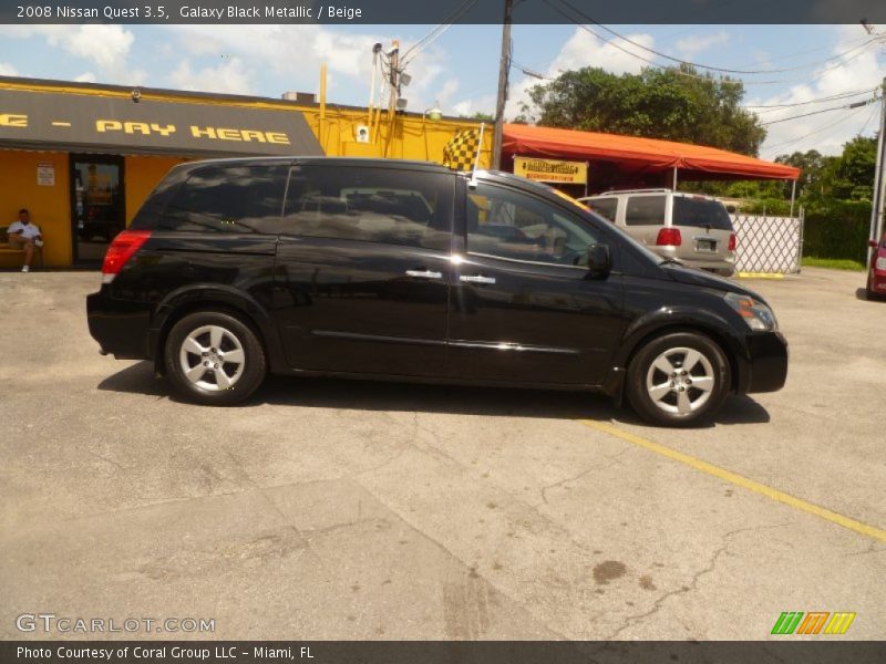 Galaxy Black Metallic / Beige 2008 Nissan Quest 3.5