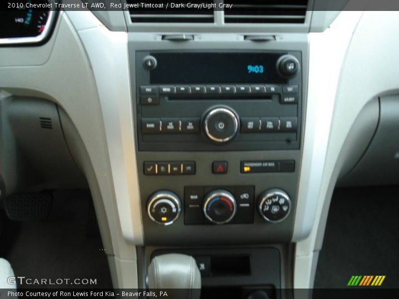 Red Jewel Tintcoat / Dark Gray/Light Gray 2010 Chevrolet Traverse LT AWD