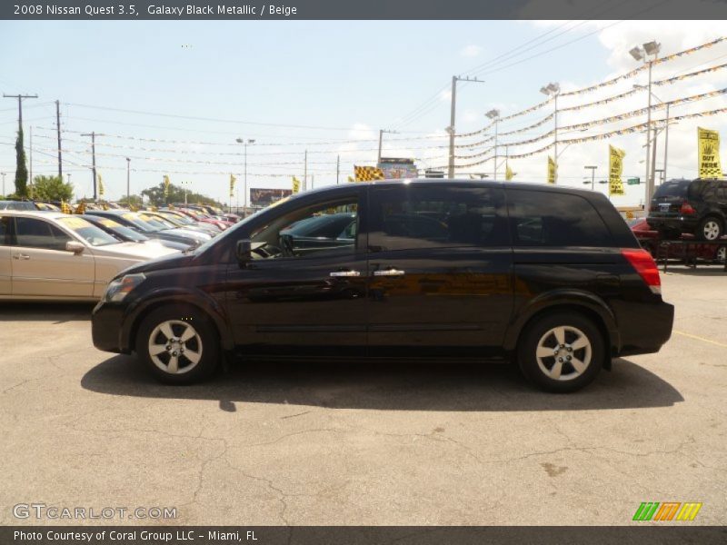 Galaxy Black Metallic / Beige 2008 Nissan Quest 3.5