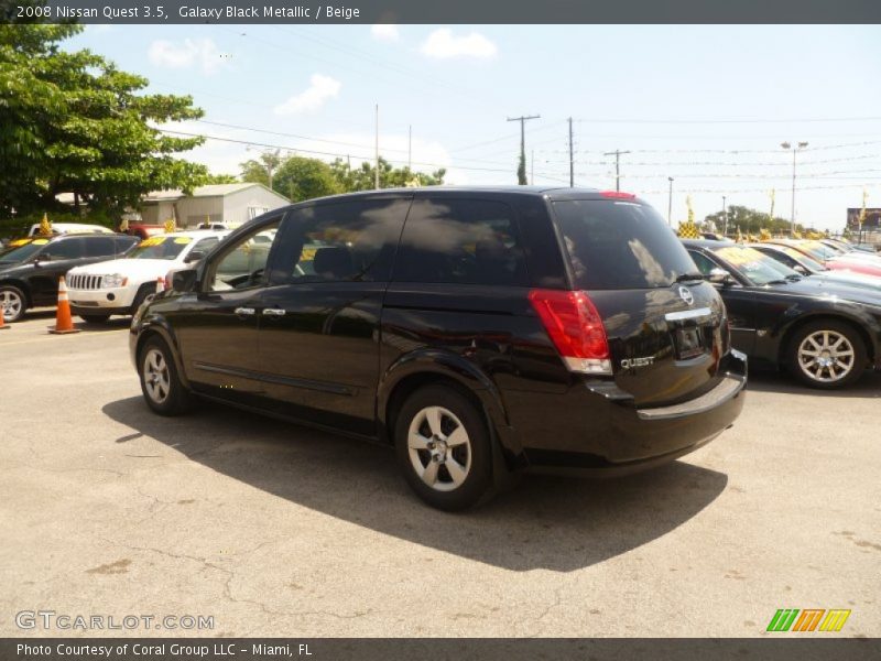 Galaxy Black Metallic / Beige 2008 Nissan Quest 3.5