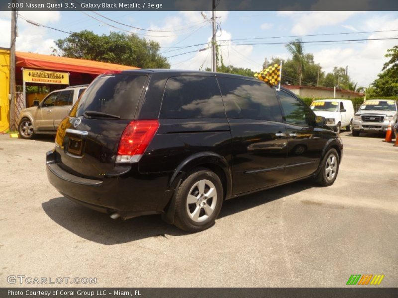 Galaxy Black Metallic / Beige 2008 Nissan Quest 3.5