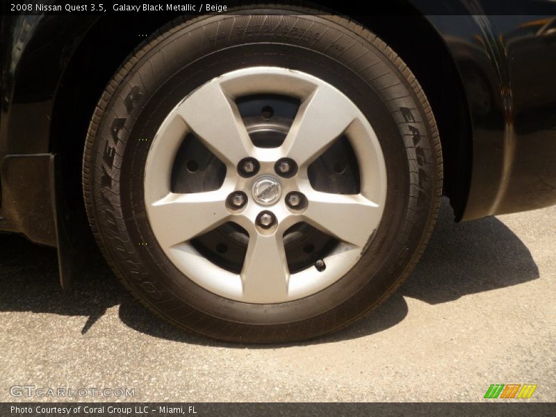 Galaxy Black Metallic / Beige 2008 Nissan Quest 3.5