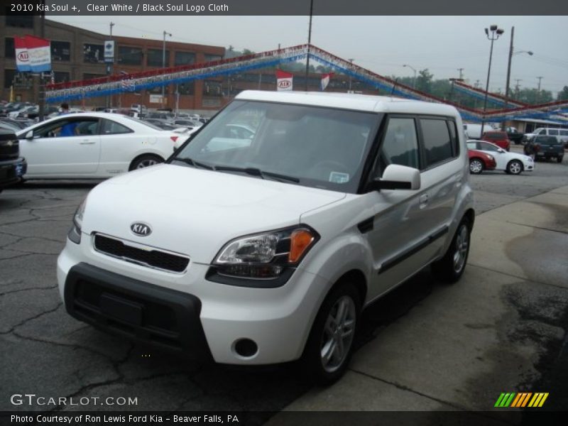 Clear White / Black Soul Logo Cloth 2010 Kia Soul +