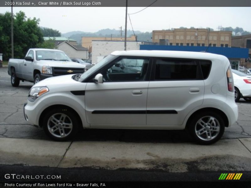 Clear White / Black Soul Logo Cloth 2010 Kia Soul +