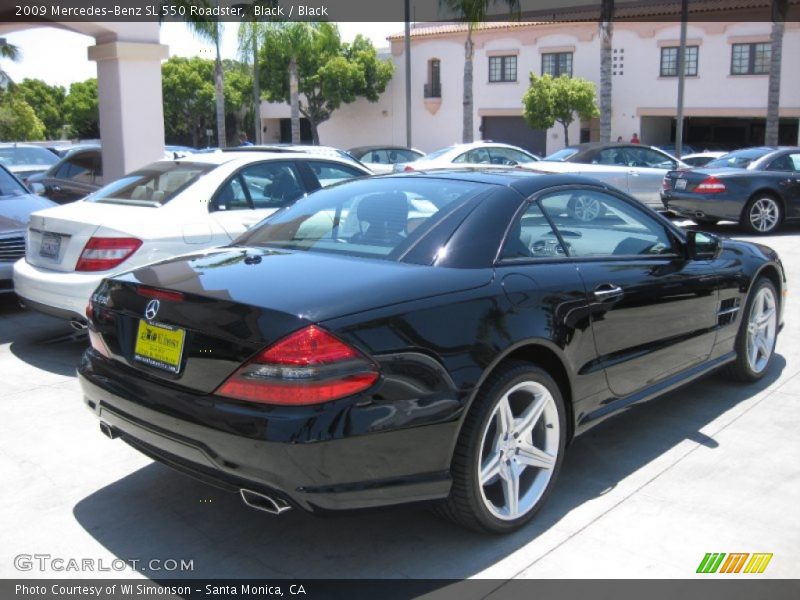 Black / Black 2009 Mercedes-Benz SL 550 Roadster