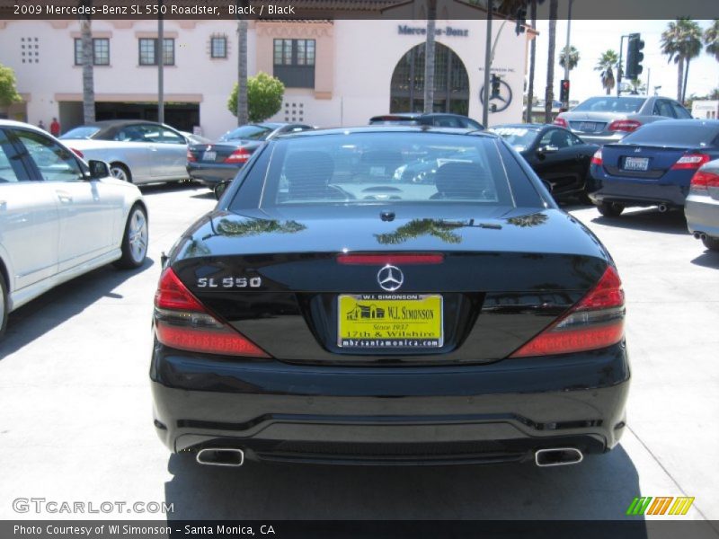 Black / Black 2009 Mercedes-Benz SL 550 Roadster