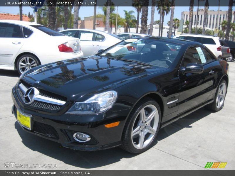 Black / Black 2009 Mercedes-Benz SL 550 Roadster