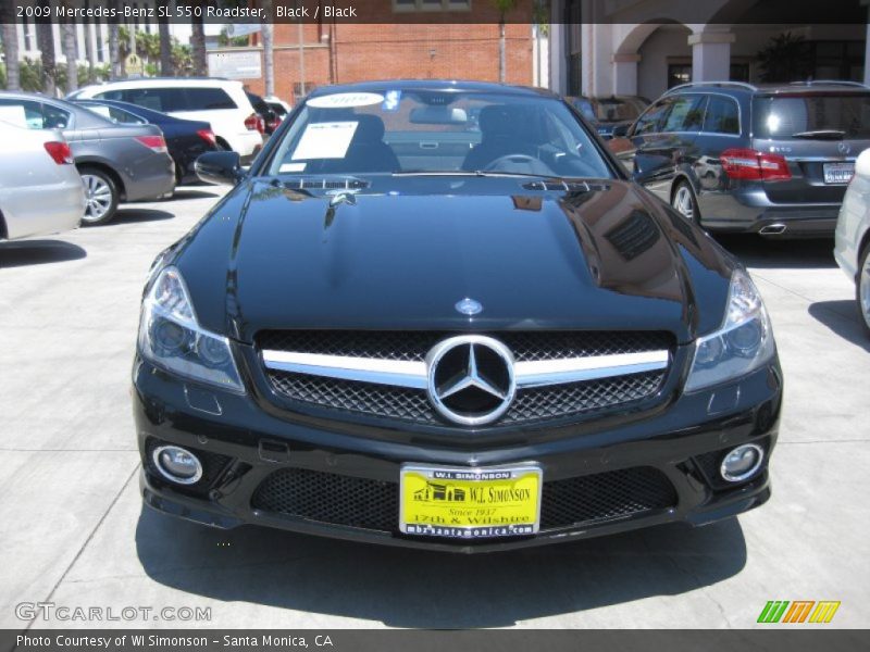 Black / Black 2009 Mercedes-Benz SL 550 Roadster