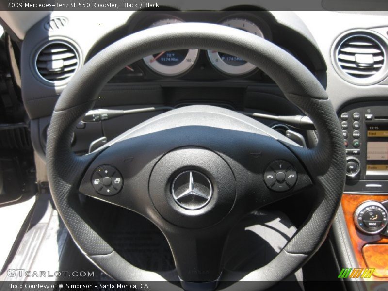 Black / Black 2009 Mercedes-Benz SL 550 Roadster