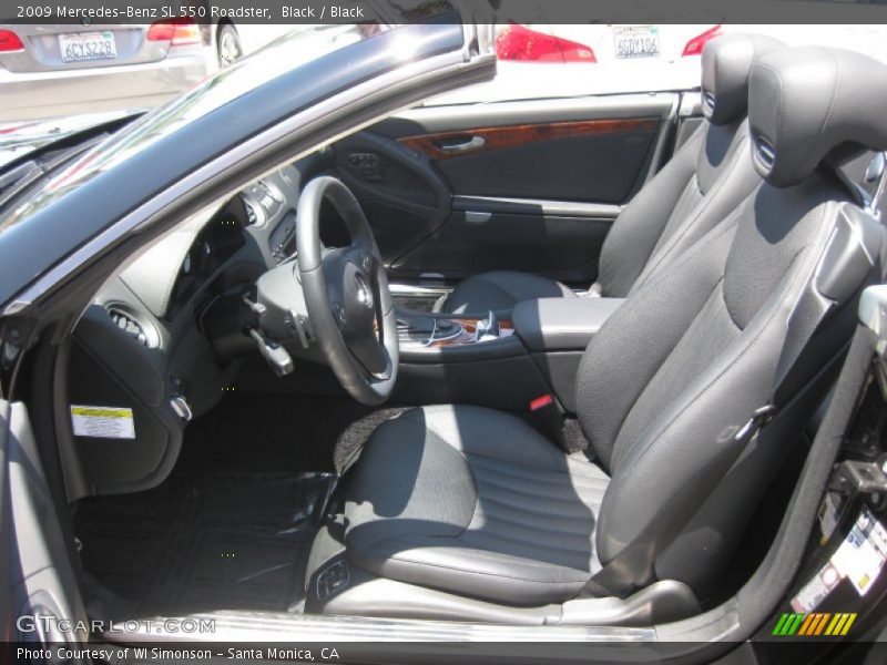 Black / Black 2009 Mercedes-Benz SL 550 Roadster