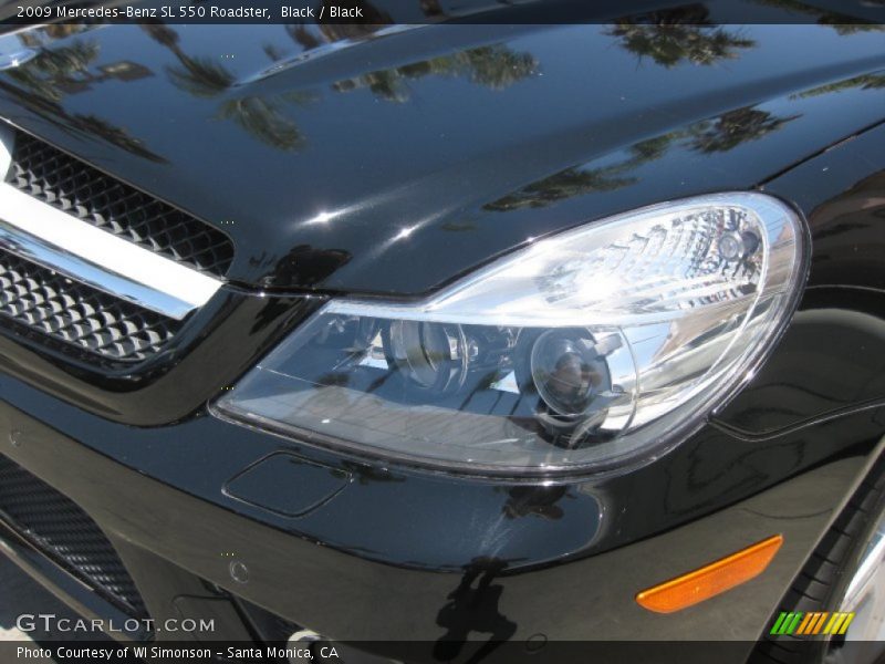 Black / Black 2009 Mercedes-Benz SL 550 Roadster