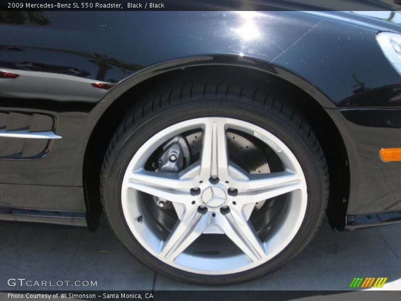 Black / Black 2009 Mercedes-Benz SL 550 Roadster