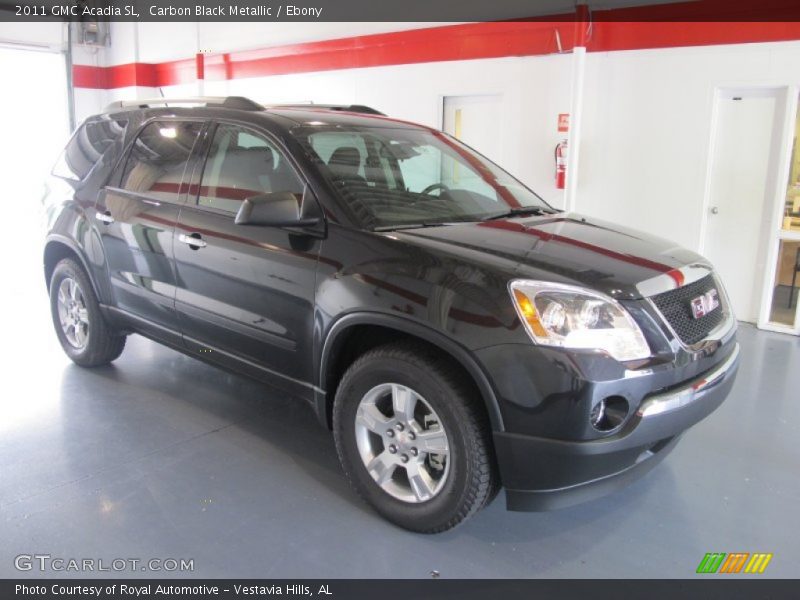 Carbon Black Metallic / Ebony 2011 GMC Acadia SL