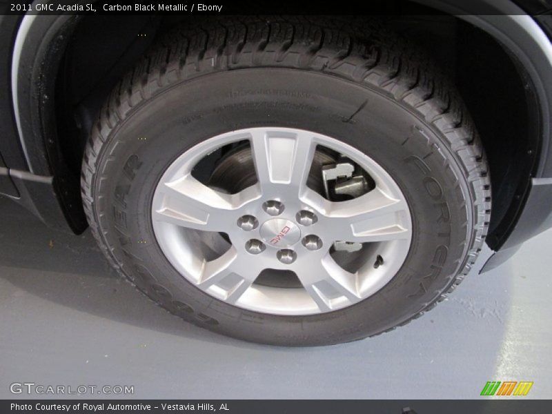 Carbon Black Metallic / Ebony 2011 GMC Acadia SL