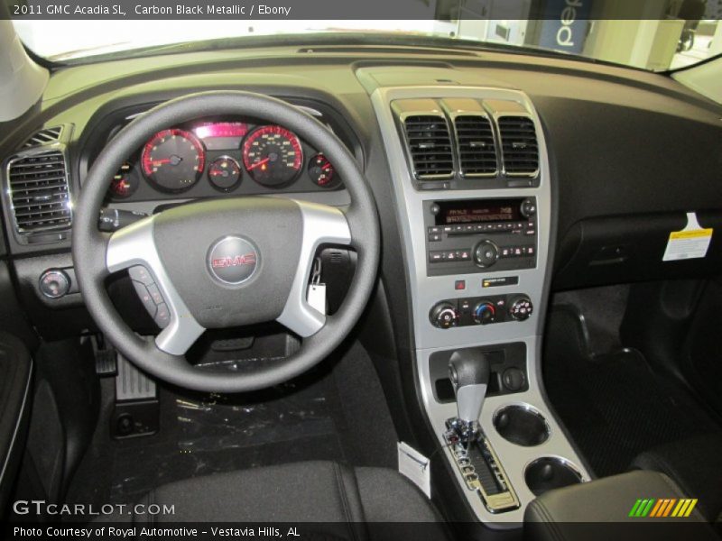 Carbon Black Metallic / Ebony 2011 GMC Acadia SL