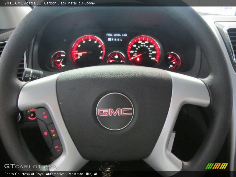 Carbon Black Metallic / Ebony 2011 GMC Acadia SL