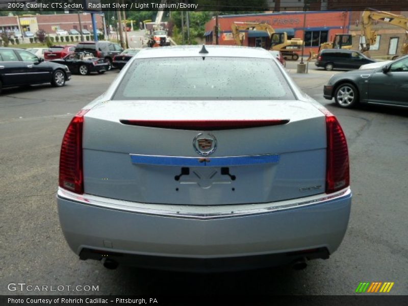 Radiant Silver / Light Titanium/Ebony 2009 Cadillac CTS Sedan