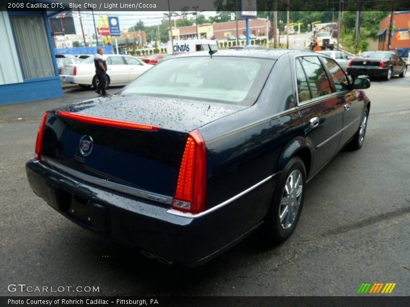 Blue Chip / Light Linen/Cocoa 2008 Cadillac DTS