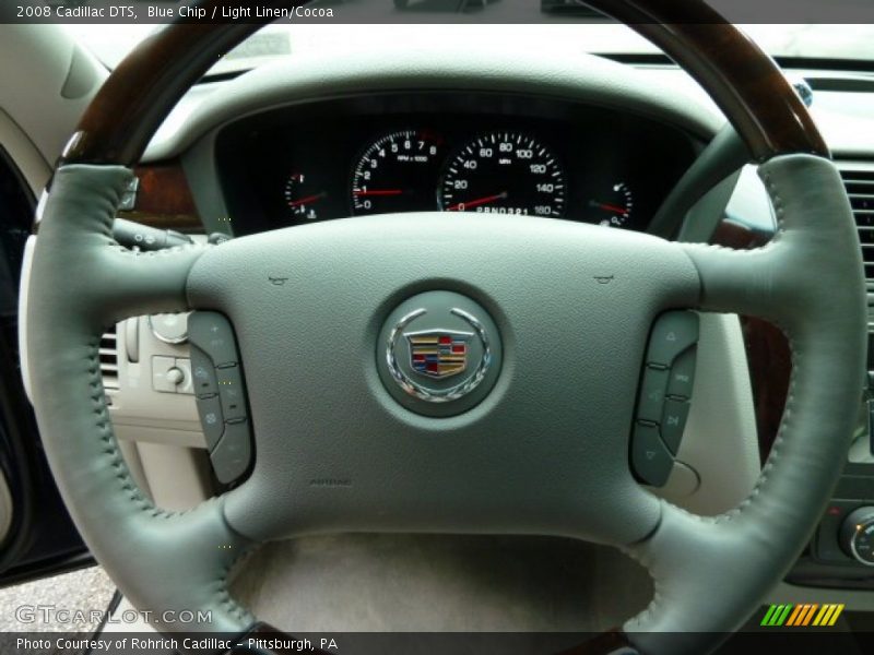 Blue Chip / Light Linen/Cocoa 2008 Cadillac DTS