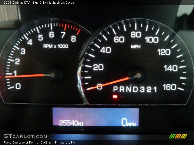 Blue Chip / Light Linen/Cocoa 2008 Cadillac DTS