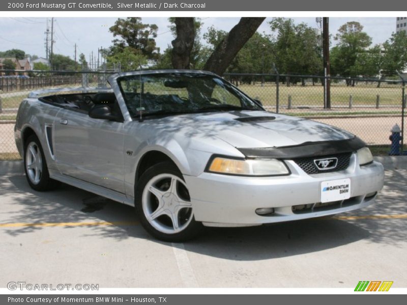 Silver Metallic / Dark Charcoal 2000 Ford Mustang GT Convertible
