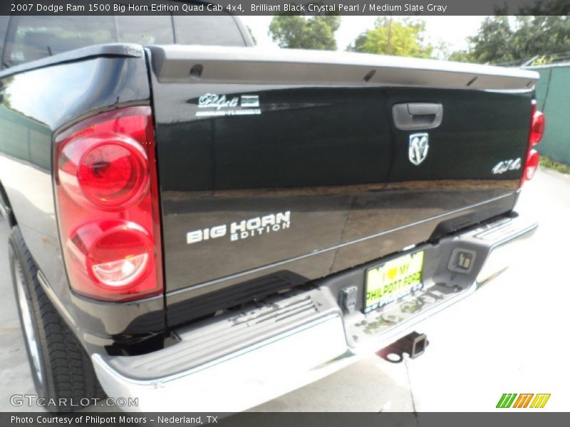 Brilliant Black Crystal Pearl / Medium Slate Gray 2007 Dodge Ram 1500 Big Horn Edition Quad Cab 4x4