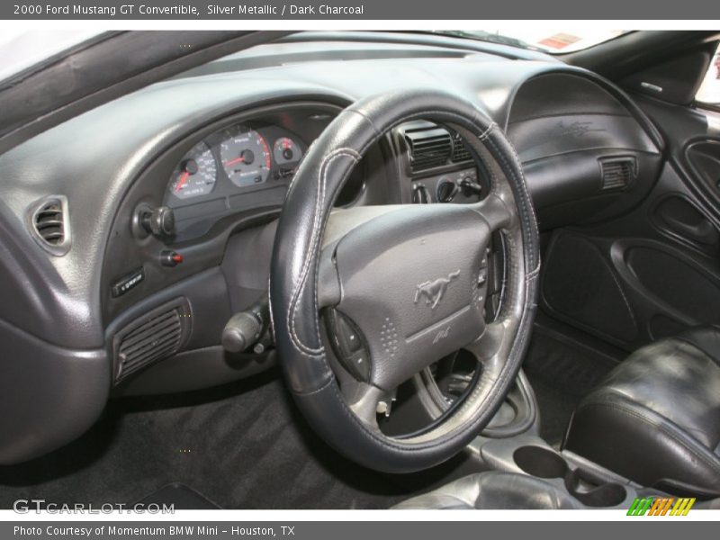 Silver Metallic / Dark Charcoal 2000 Ford Mustang GT Convertible