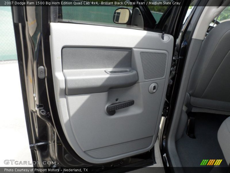 Brilliant Black Crystal Pearl / Medium Slate Gray 2007 Dodge Ram 1500 Big Horn Edition Quad Cab 4x4