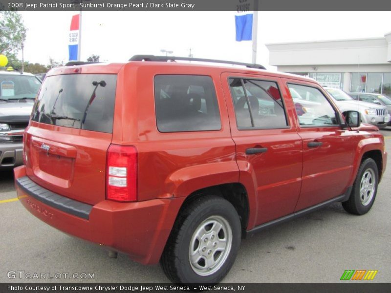 Sunburst Orange Pearl / Dark Slate Gray 2008 Jeep Patriot Sport